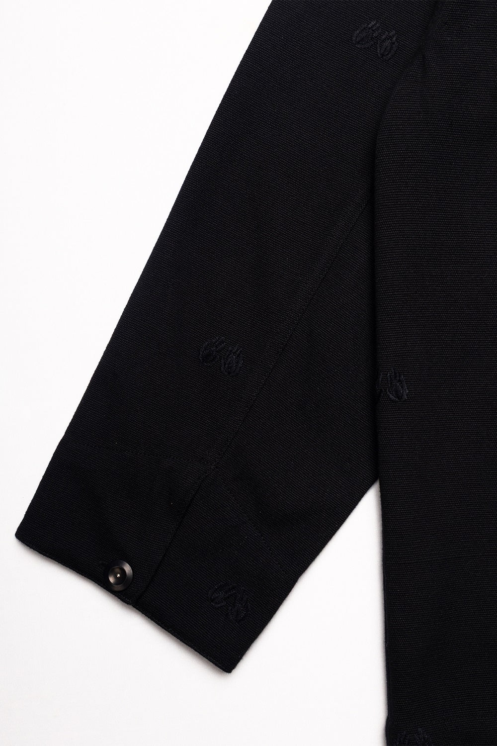 Hand-Embroidered Workwear Jacket, in Black