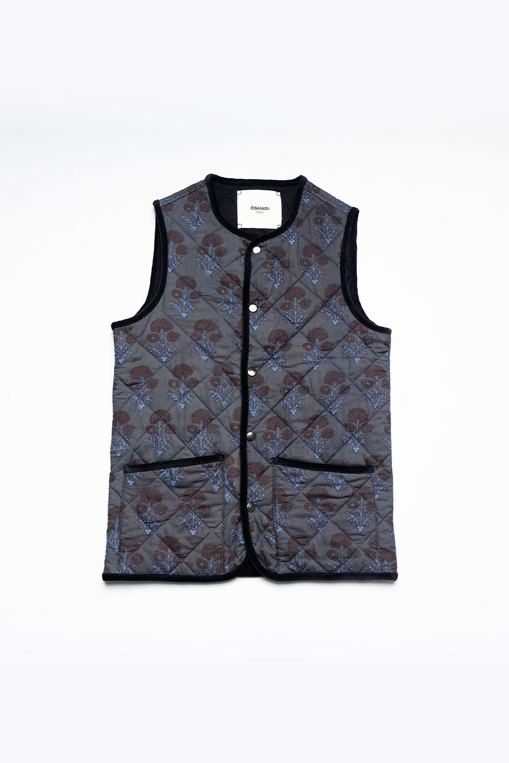 Quilted Vest, in Indigo