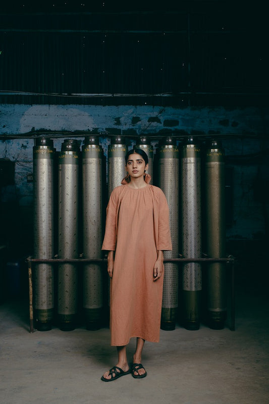 Hammock Dress, in Apricot Stripe