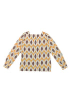 Boat Neck Top, in Movement Ikat