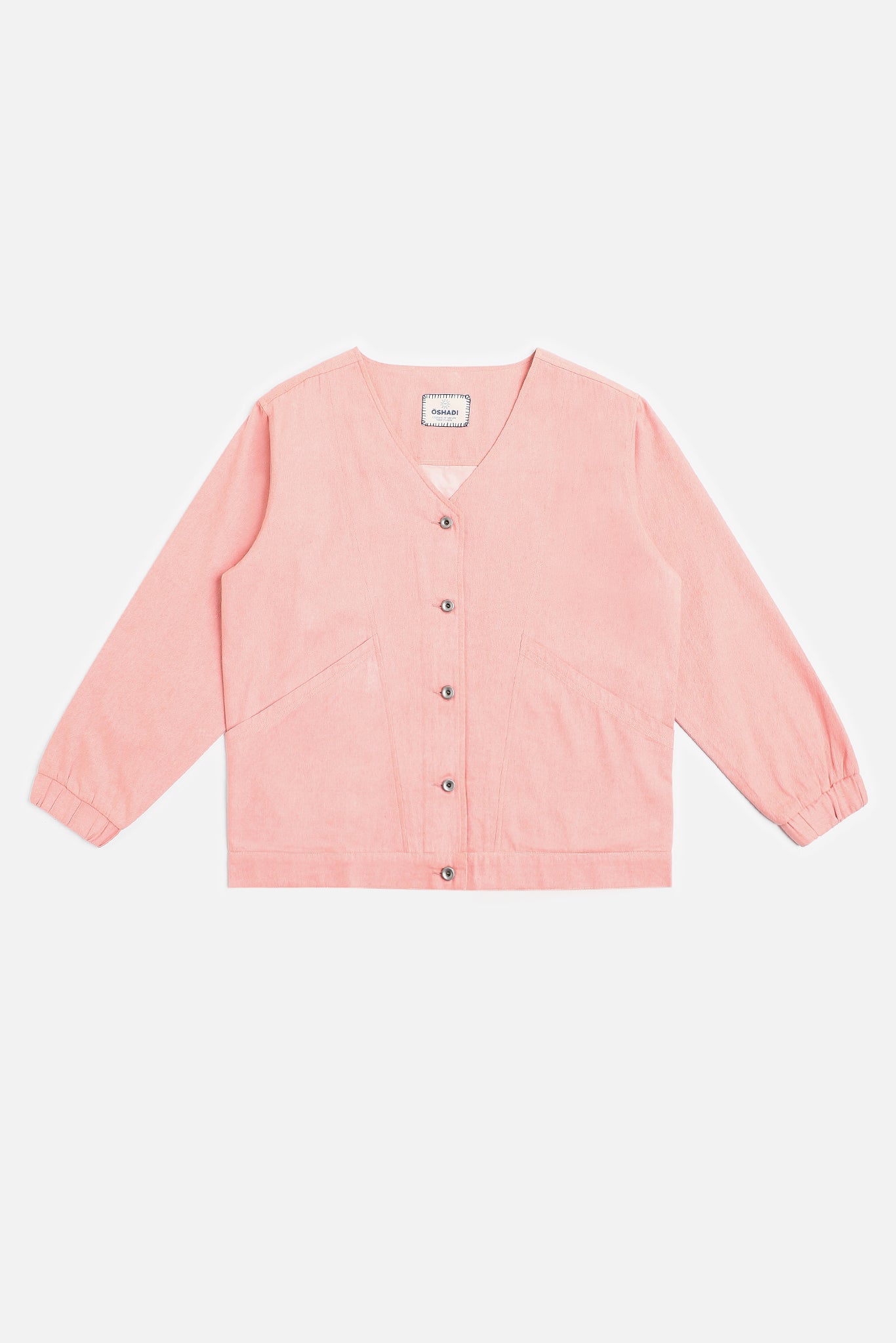 Waishu V Neck Jacket, in Plaster Rose