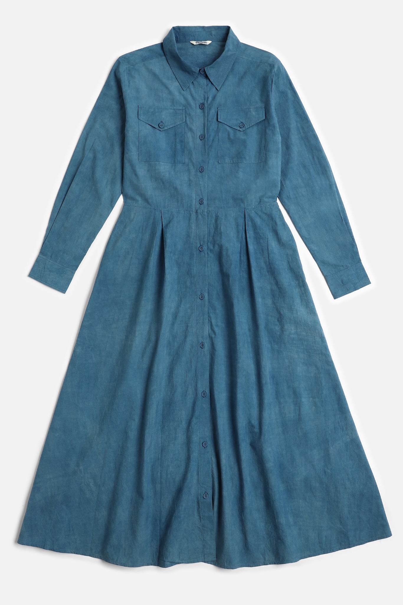 Virakh Shirt Dress, in Indigo