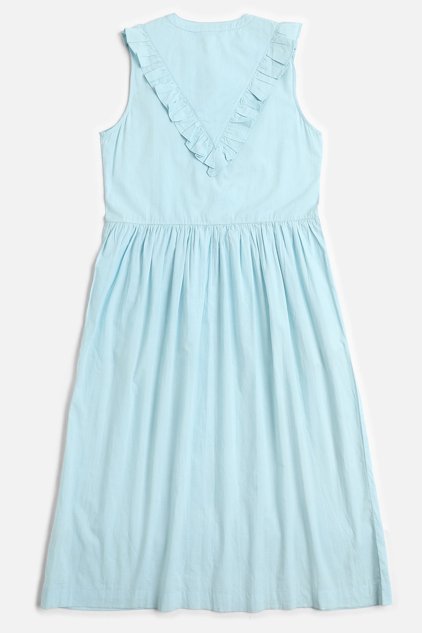 Ruffle Sleeveless Dress, in Ocean