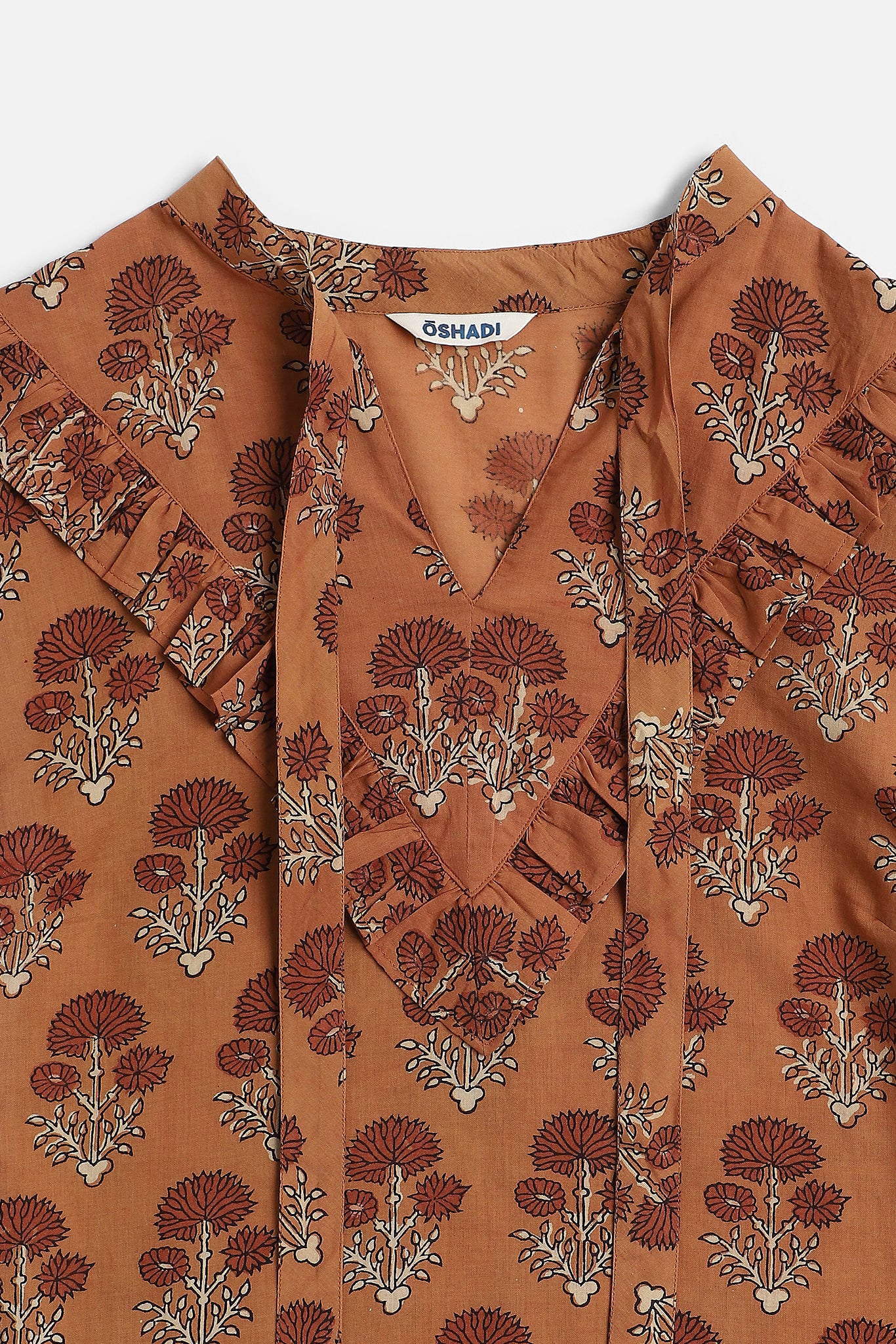 Ruffle Blouse, in Marigold