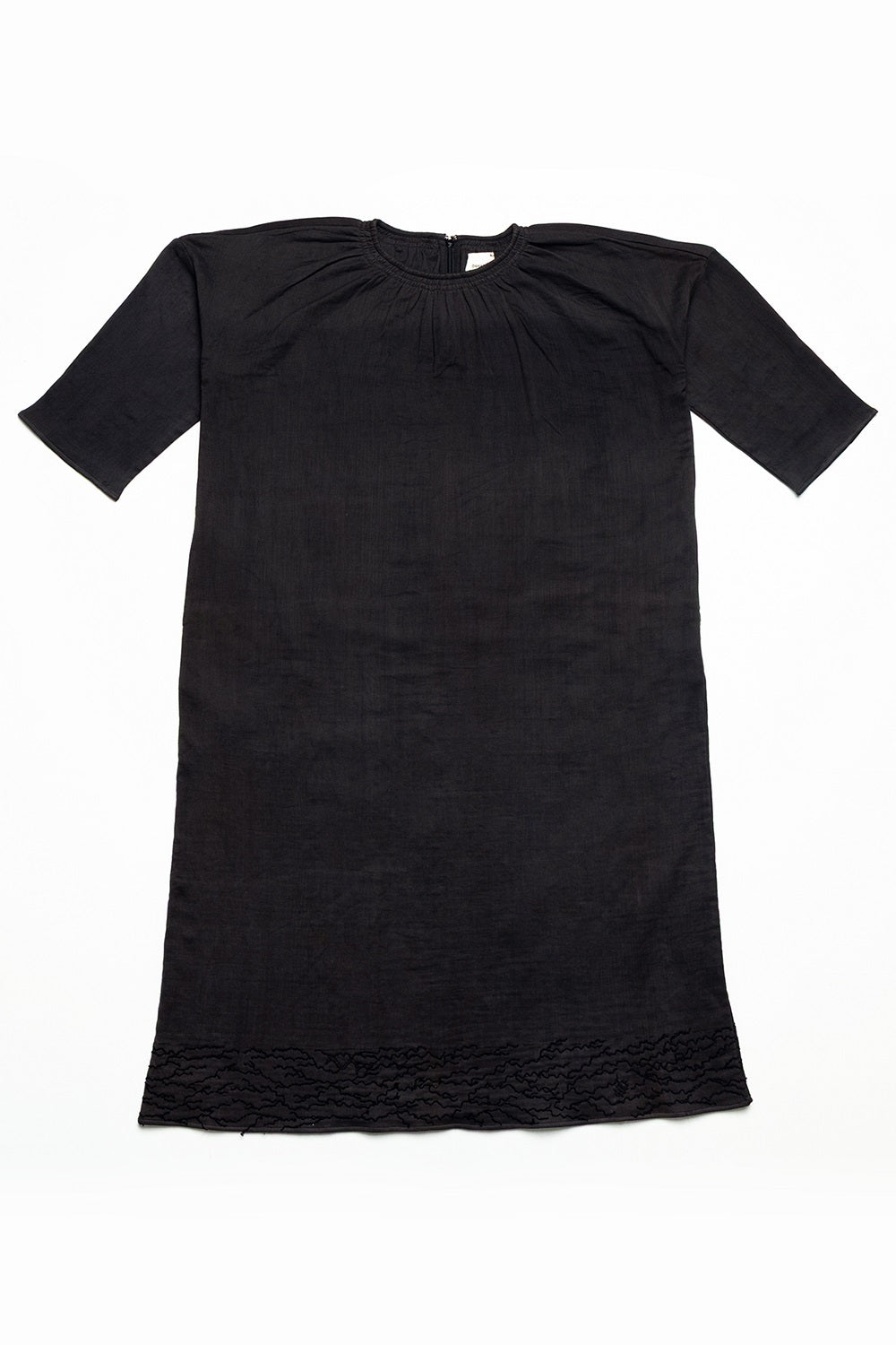 Hand-Embroidered Hammock Dress, in Black