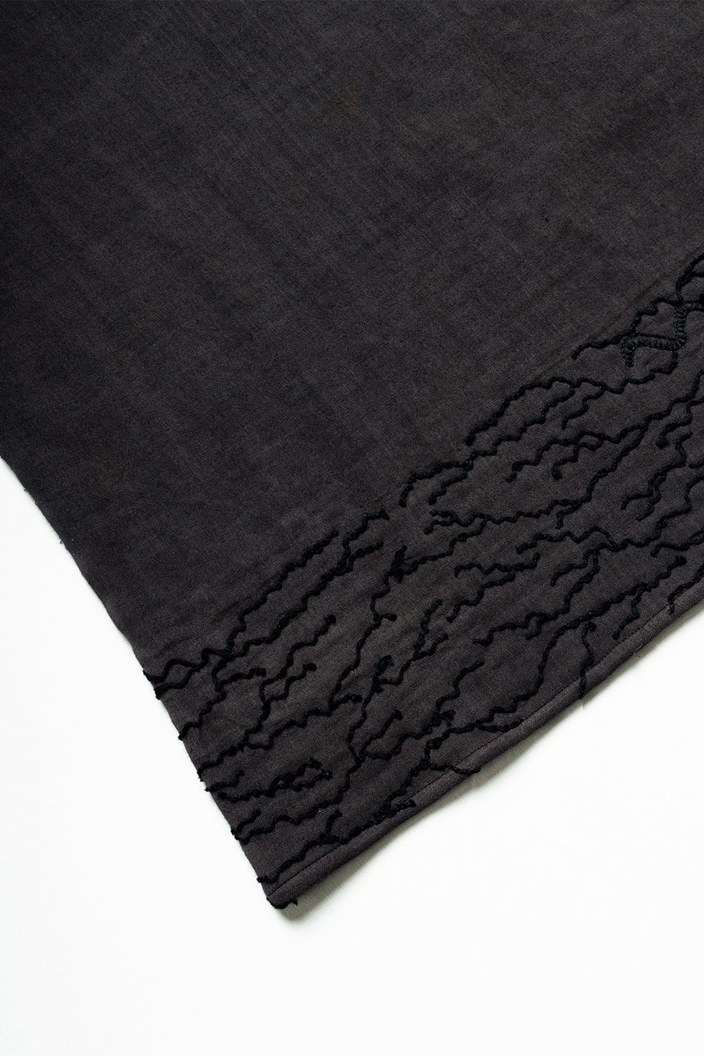 Hand-Embroidered Hammock Dress, in Black image 3