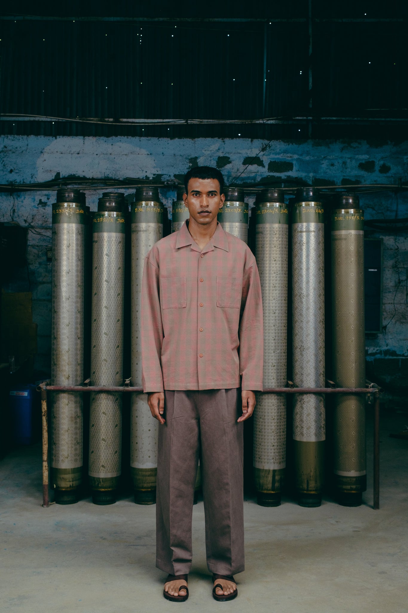 LS Vacay Shirt, in Apricot Checked