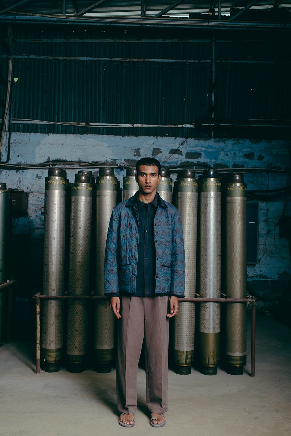 Quilted Jacket, in Indigo