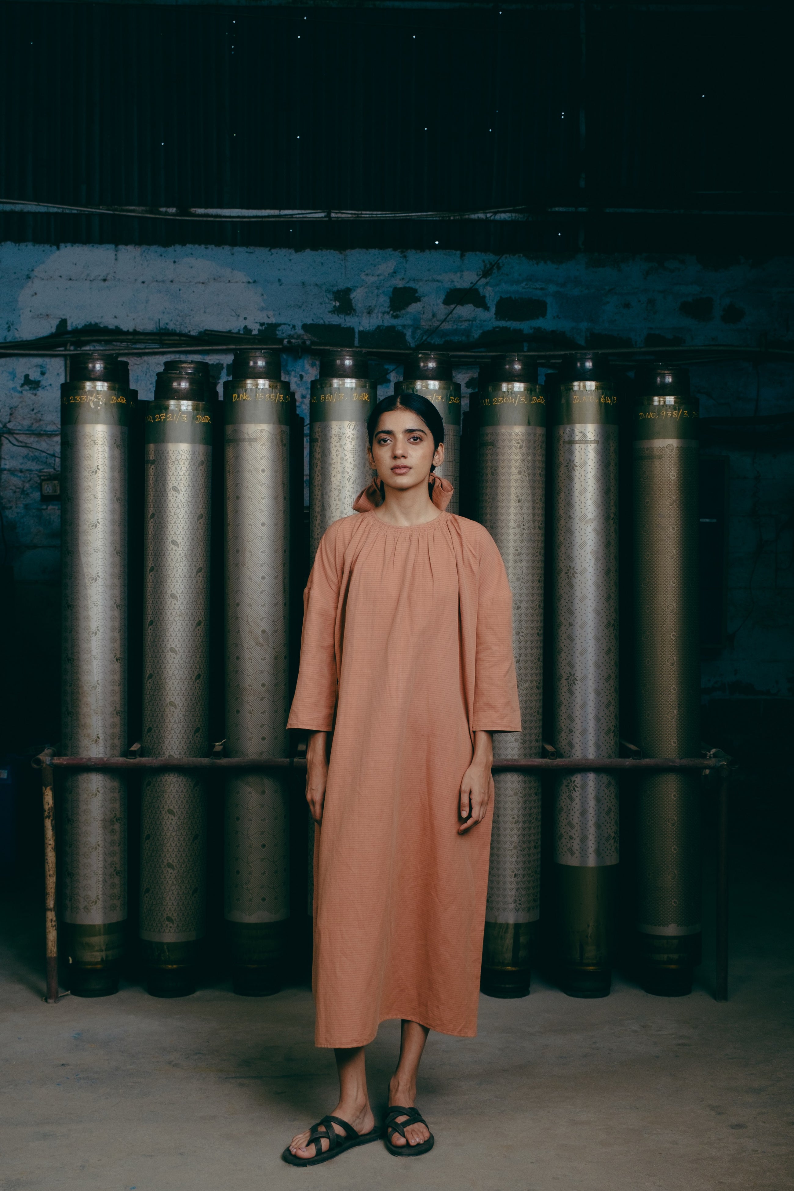 Hammock Dress, in Apricot Stripe image 1