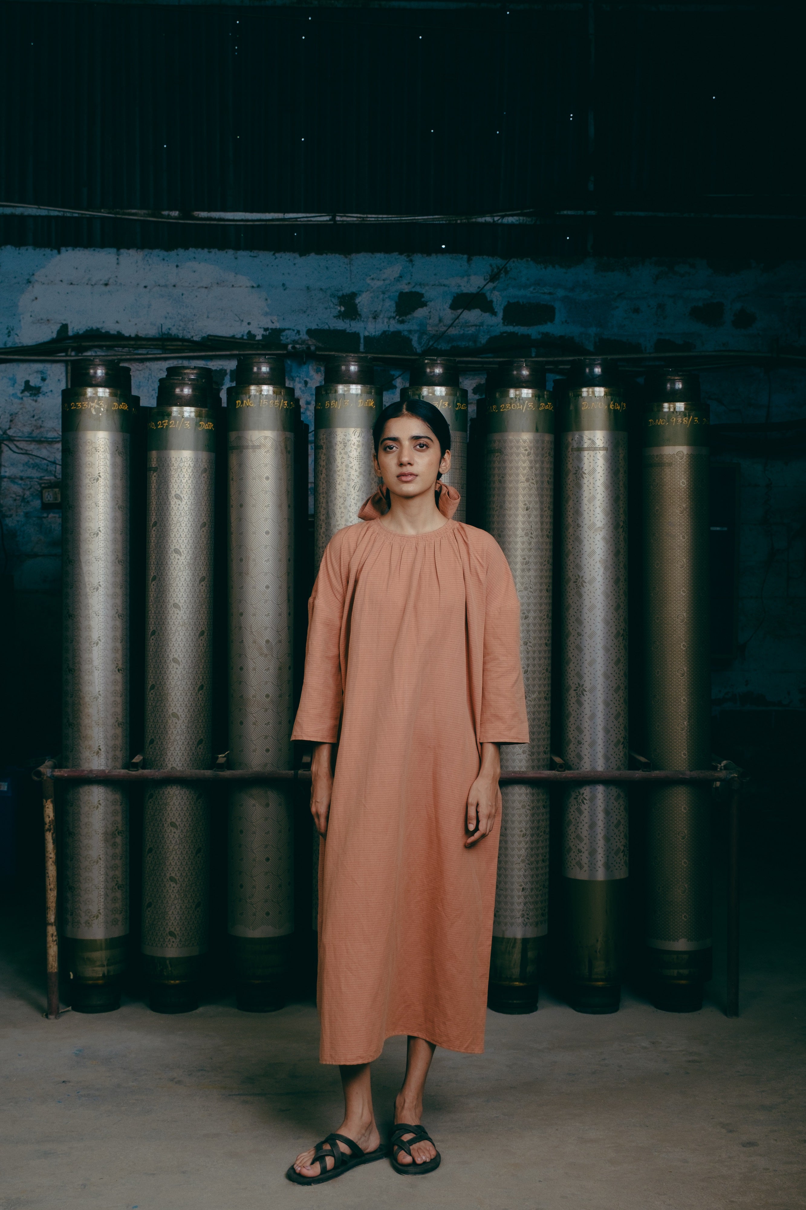 Hammock Dress, in Apricot Stripe
