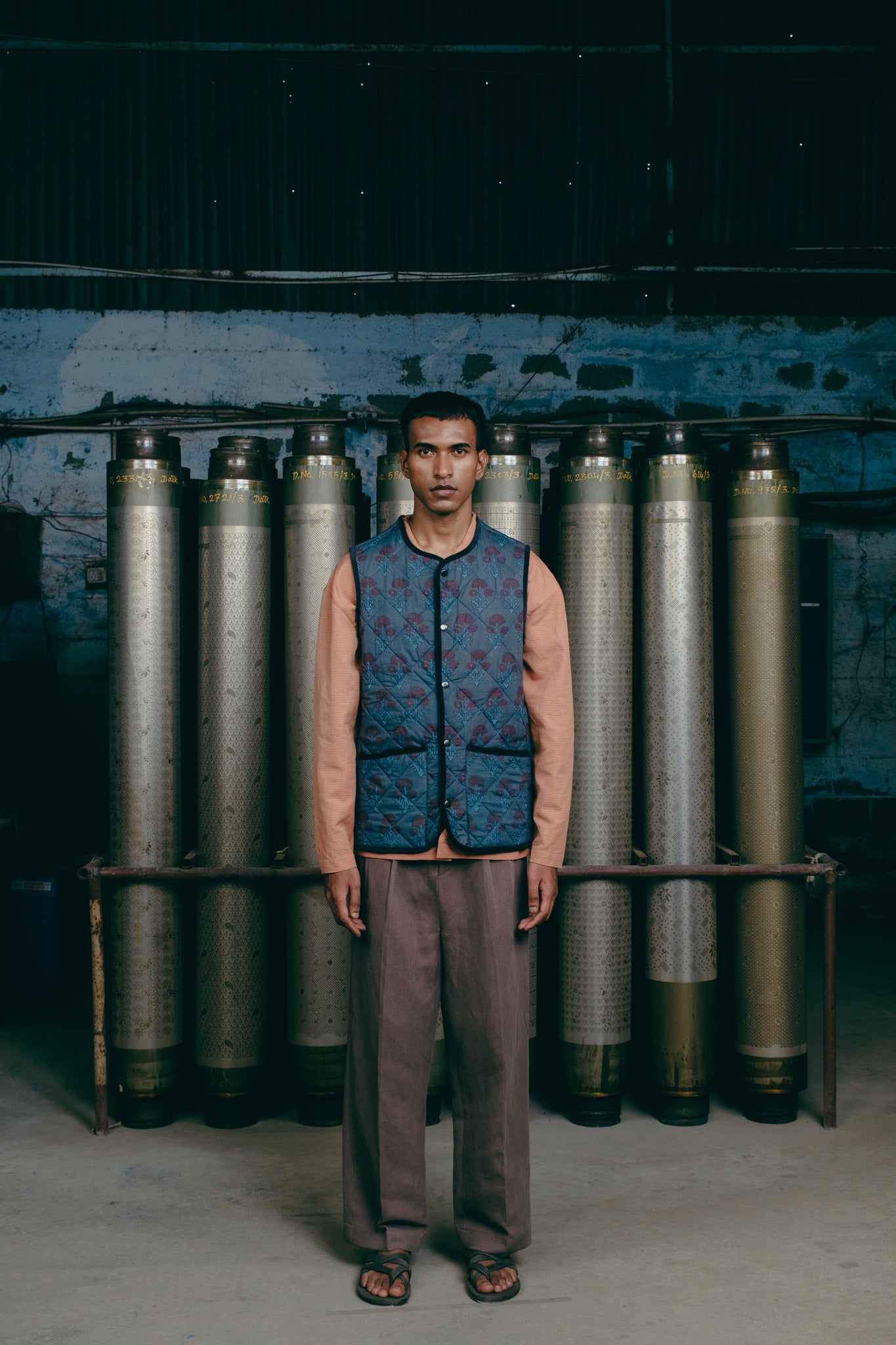 Quilted Vest, in Indigo