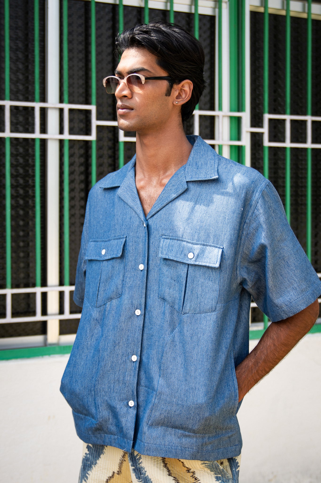 Tailor Shirt, in Hemp Indigo