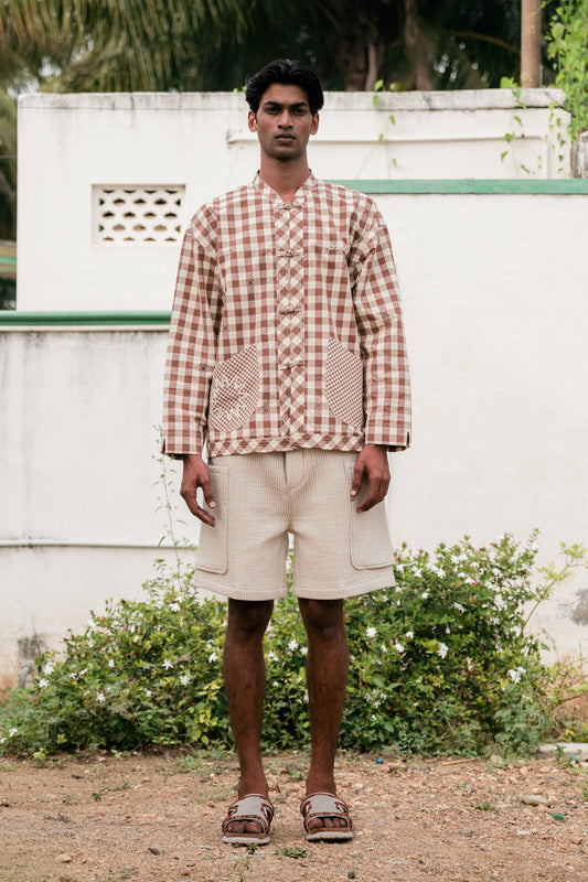 Day Jacket, in Brown Gingham