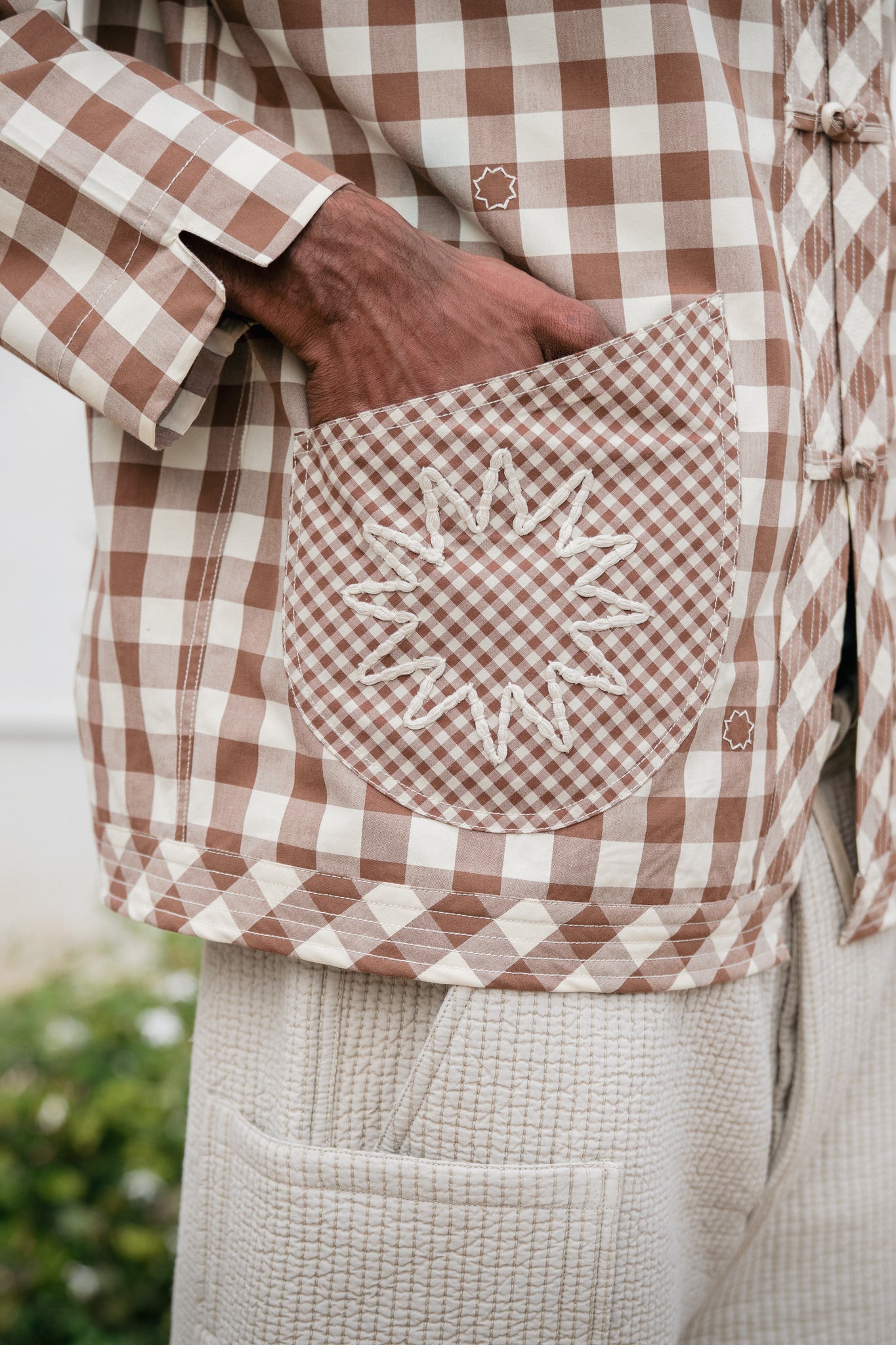 Day Jacket, in Brown Gingham