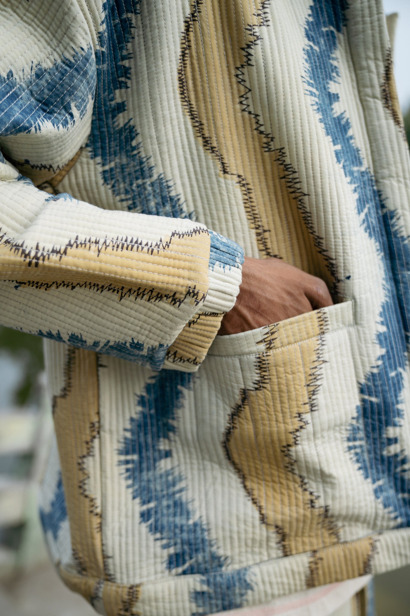 Quilted Sportswear Jacket, in Wave Desert