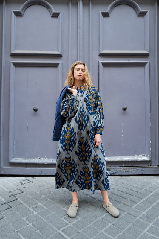 Hammock Dress, in Mandragora Ikat