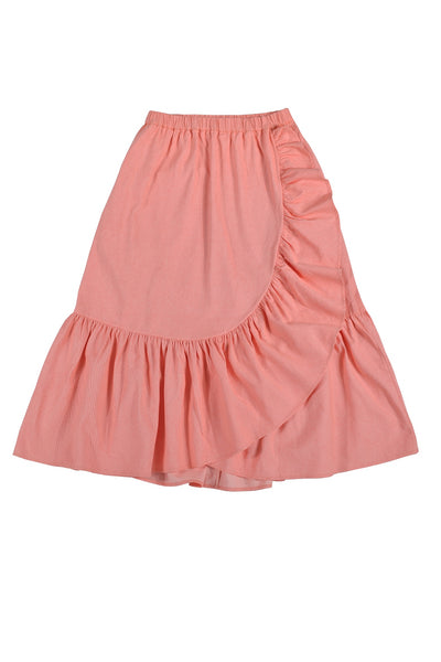 Lily Ruffle Skirt, in Plaster Rose