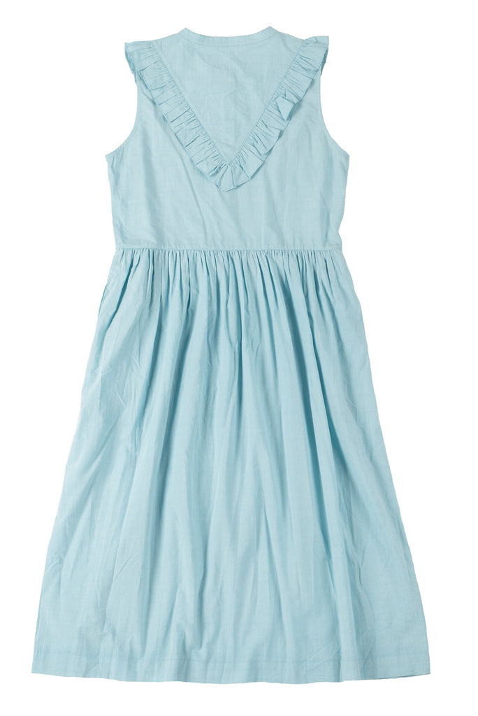 Ruffle Sleeveless Dress, in Ocean – OSHADI