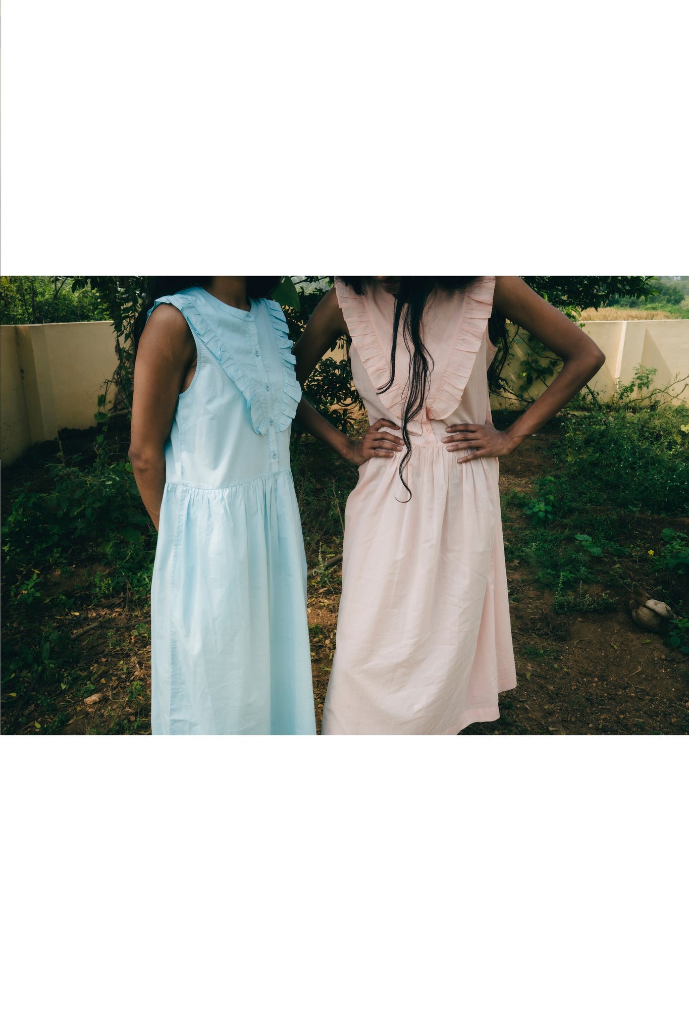 Ruffle Sleeveless Dress, in Ocean