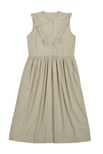 Ruffle Sleeveless Dress, in Walnut