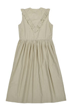 Ruffle Sleeveless Dress, in Walnut