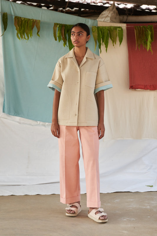 Ostro Tailored Trouser, in Plaster Rose